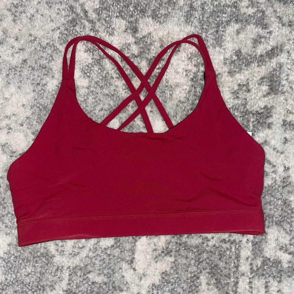 Running Girl sports bra, winedred/red color, size medium
